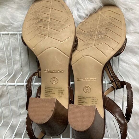 Delicate Strappy Brown Heel Sandals women size 9 EUC - Picture 10 of 10
